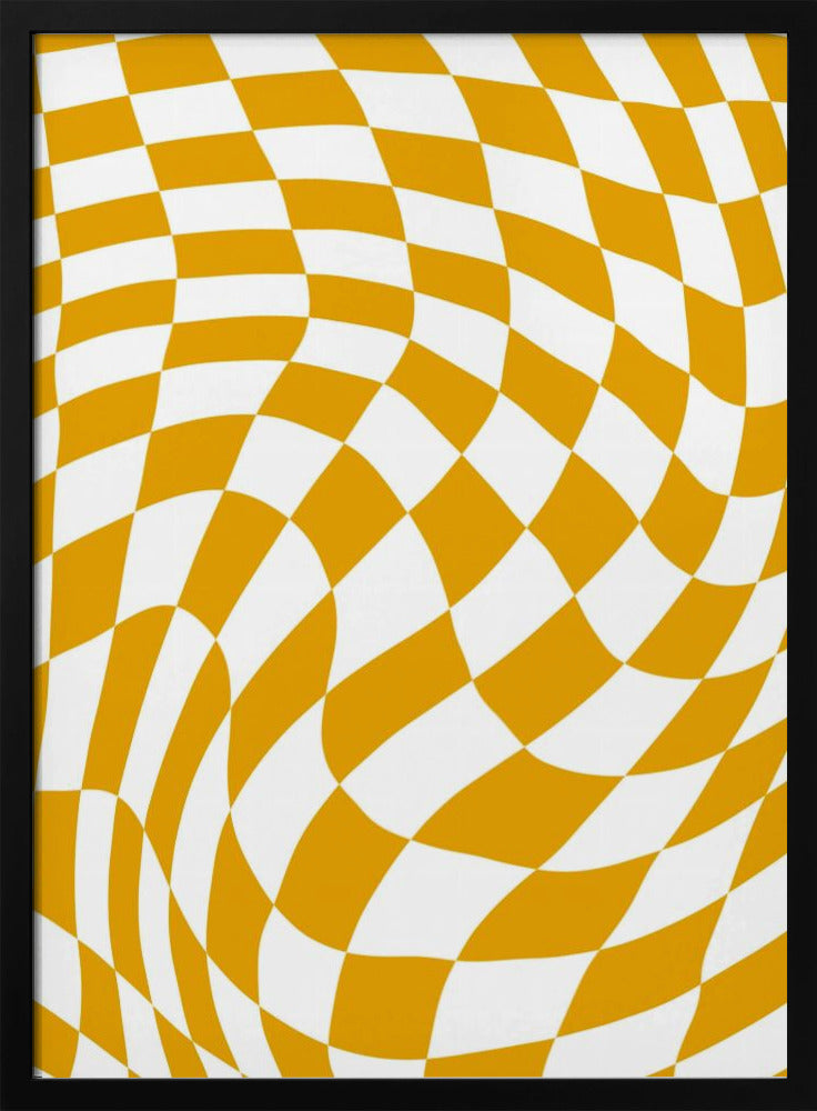 Gelbes Schachbrettmuster | Poster