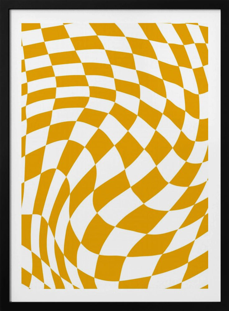 Gelbes Schachbrettmuster | Poster