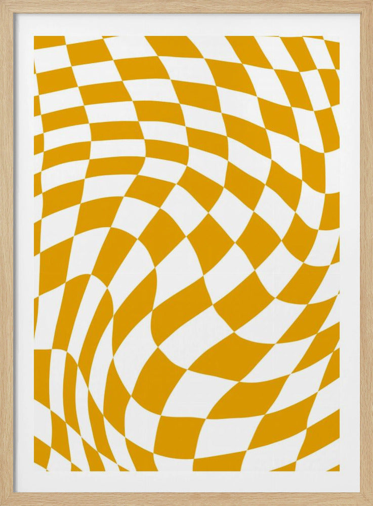 Gelbes Schachbrettmuster | Poster