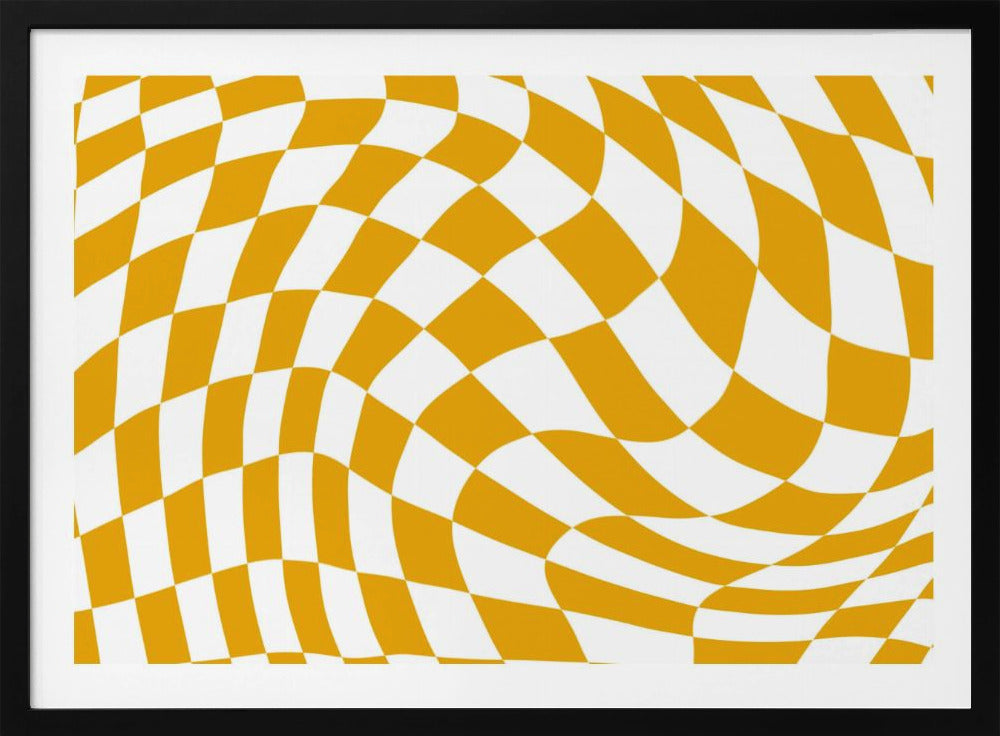 Gelbes Schachbrett | Poster