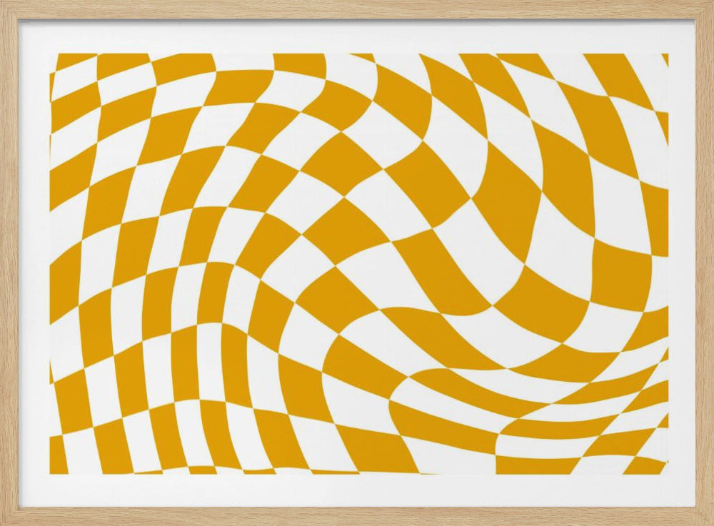 Gelbes Schachbrett | Poster