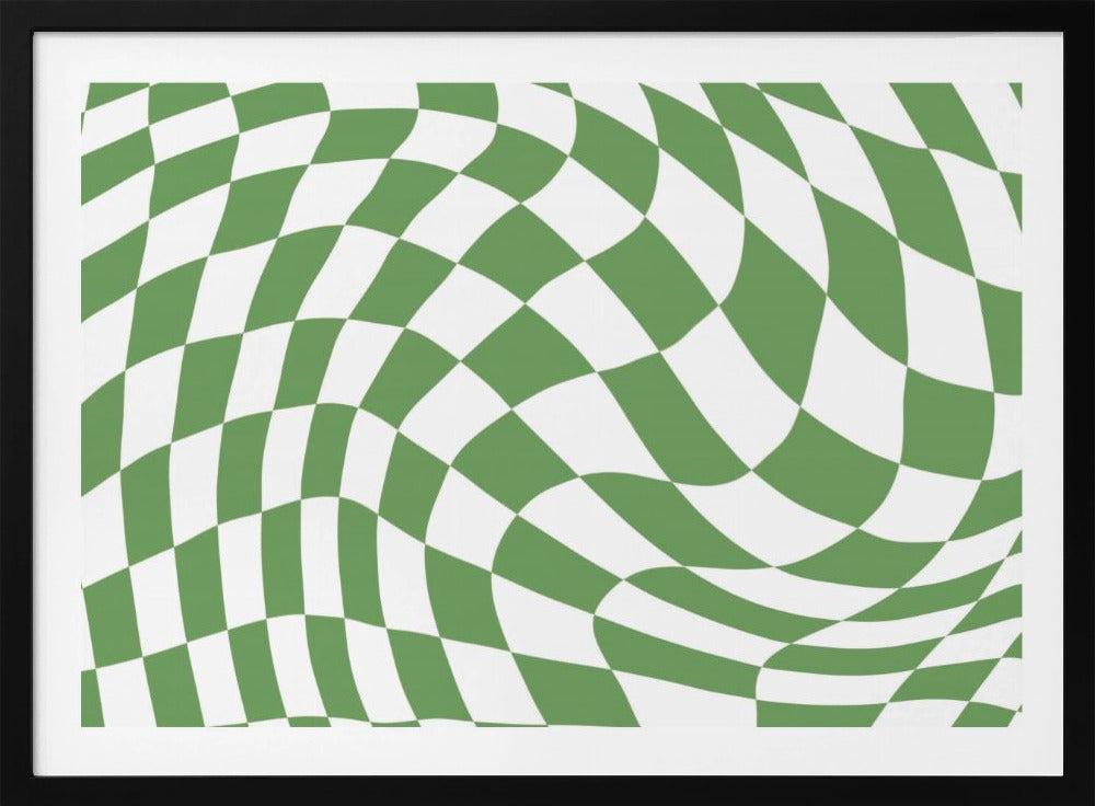 Grünes Schachbrett | Poster