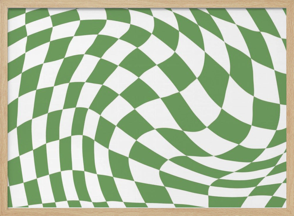 Grünes Schachbrett | Poster