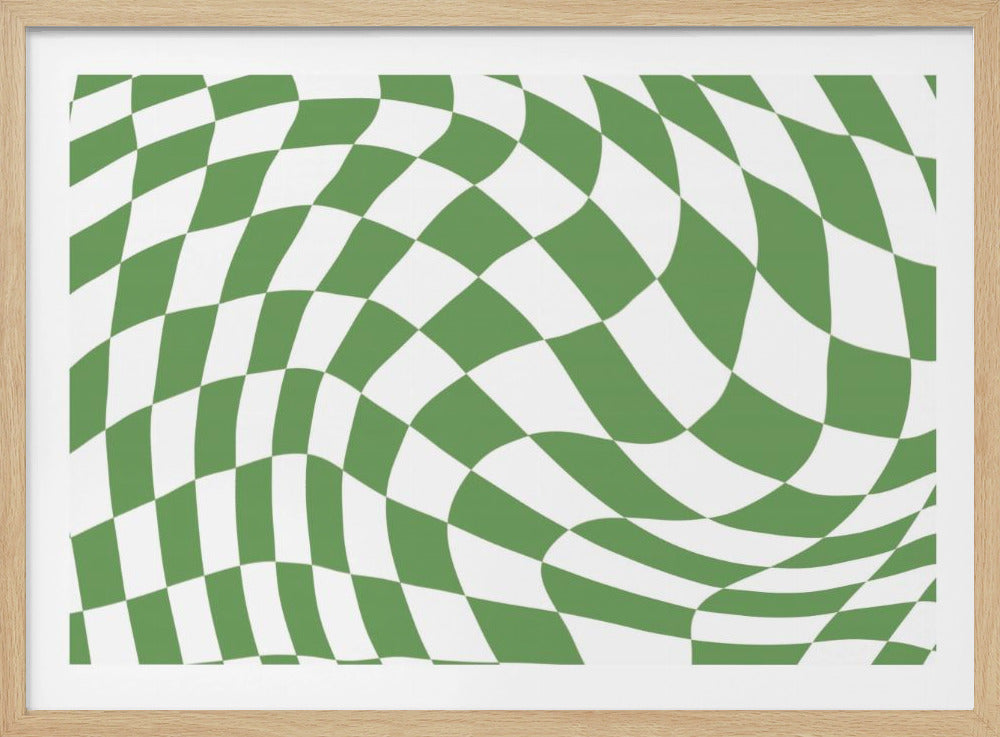 Grünes Schachbrett | Poster
