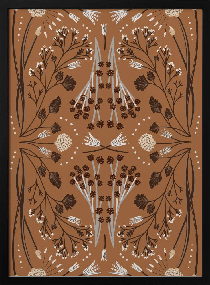 Folk Mirrored Botanicals - Erdtöne | Poster