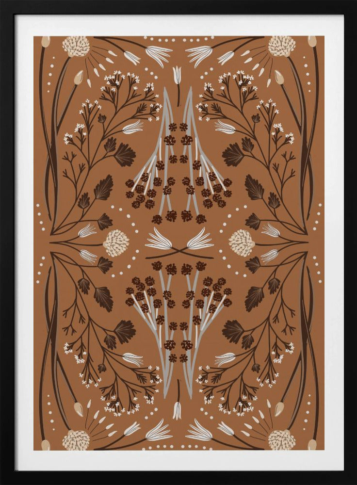 Folk Mirrored Botanicals - Erdtöne | Poster