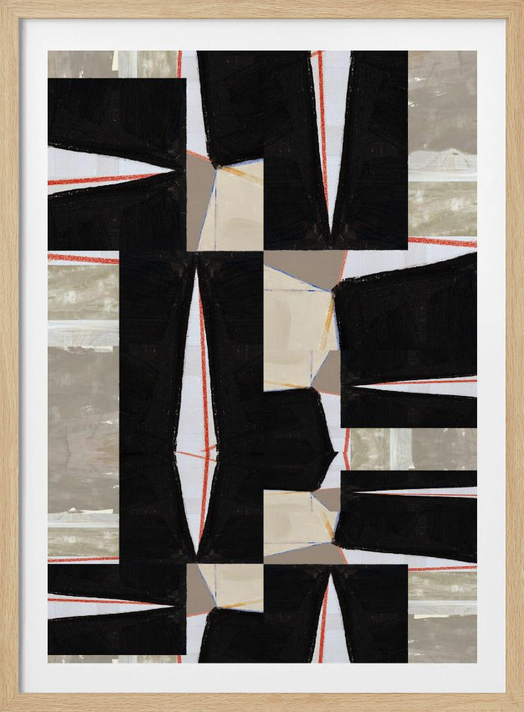 Abstract Black Jigsaw 2 | Poster