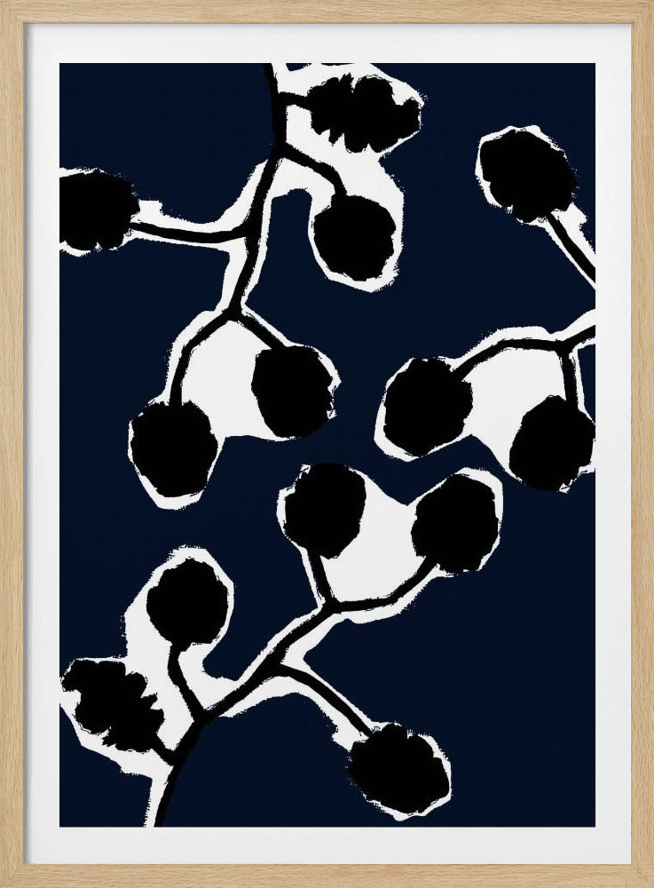 Schwarze Blumensilhouette 2 | Poster