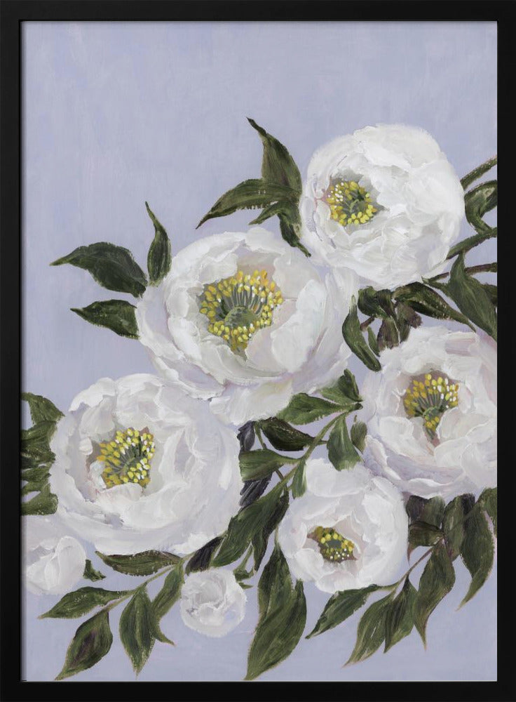 Evadne Pfingstrosen in Flieder | Poster