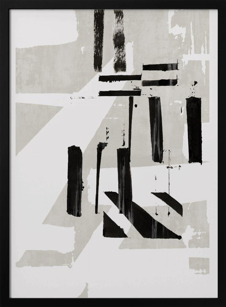 Grau-Schwarzer Kunstdruck Nr. 1 | Poster