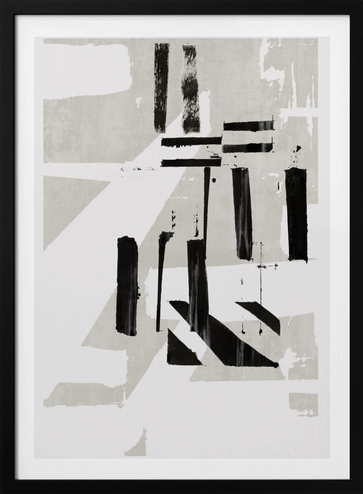 Grau-Schwarzer Kunstdruck Nr. 1 | Poster