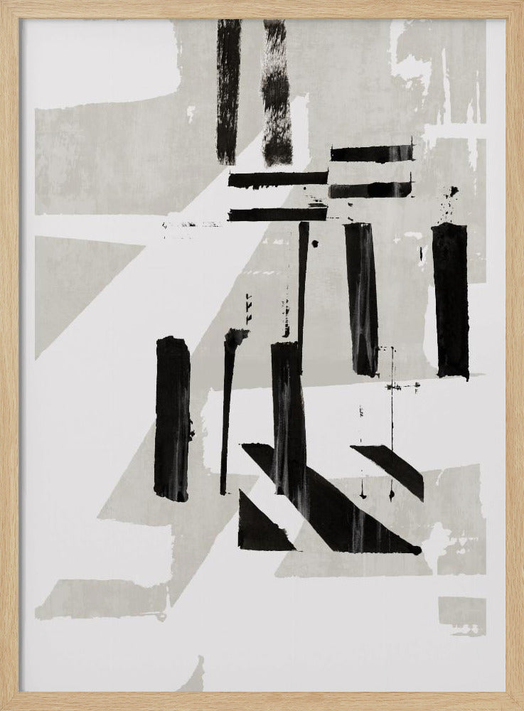 Grau-Schwarzer Kunstdruck Nr. 1 | Poster