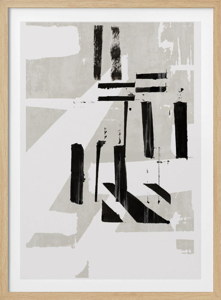 Grau-Schwarzer Kunstdruck Nr. 1 | Poster