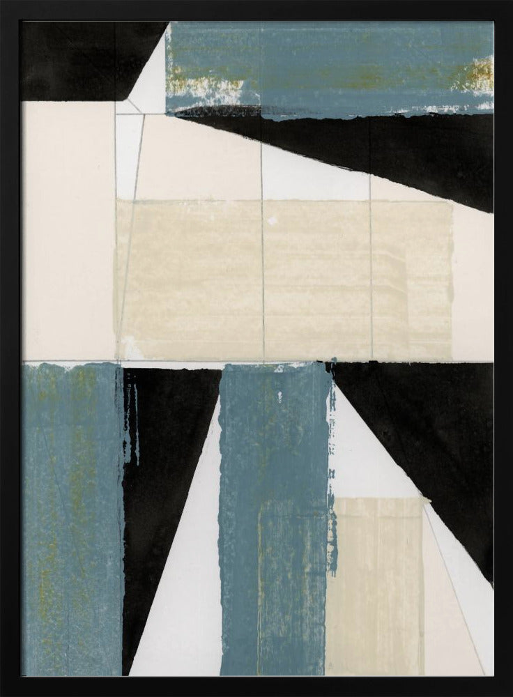 Abstract Blue Shapes No2 Print | Poster