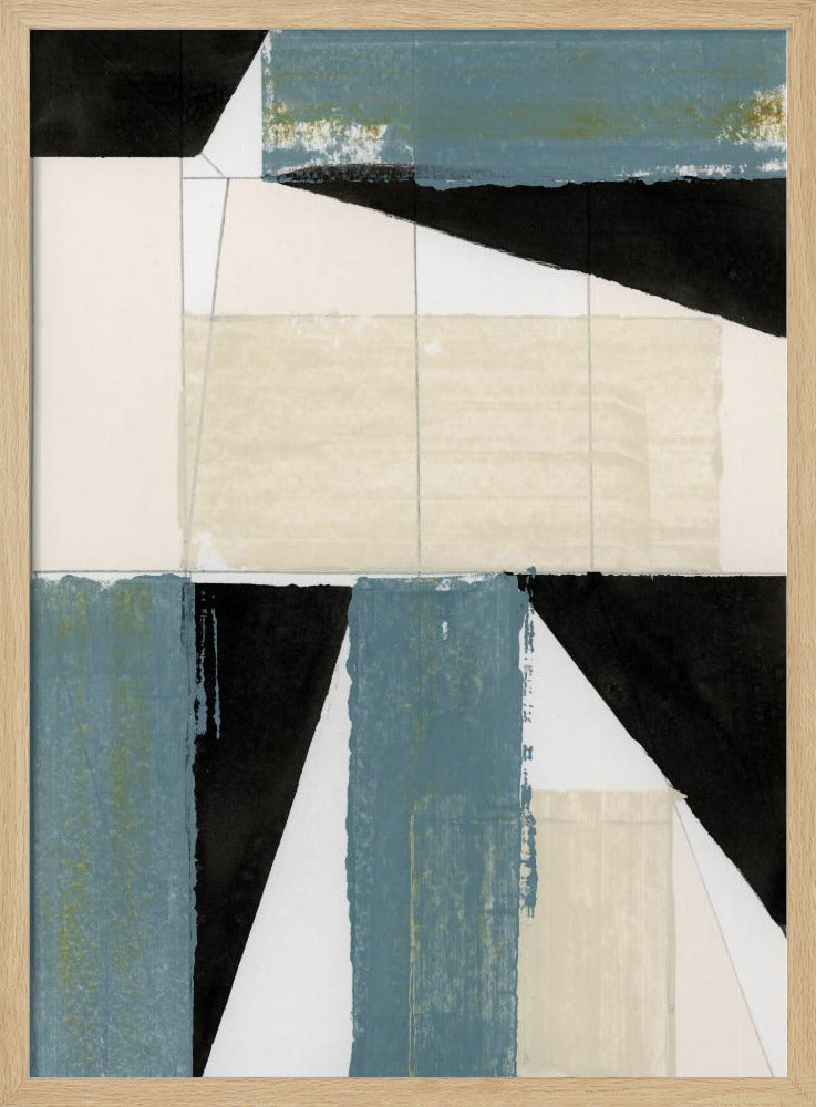 Abstract Blue Shapes No2 Print | Poster