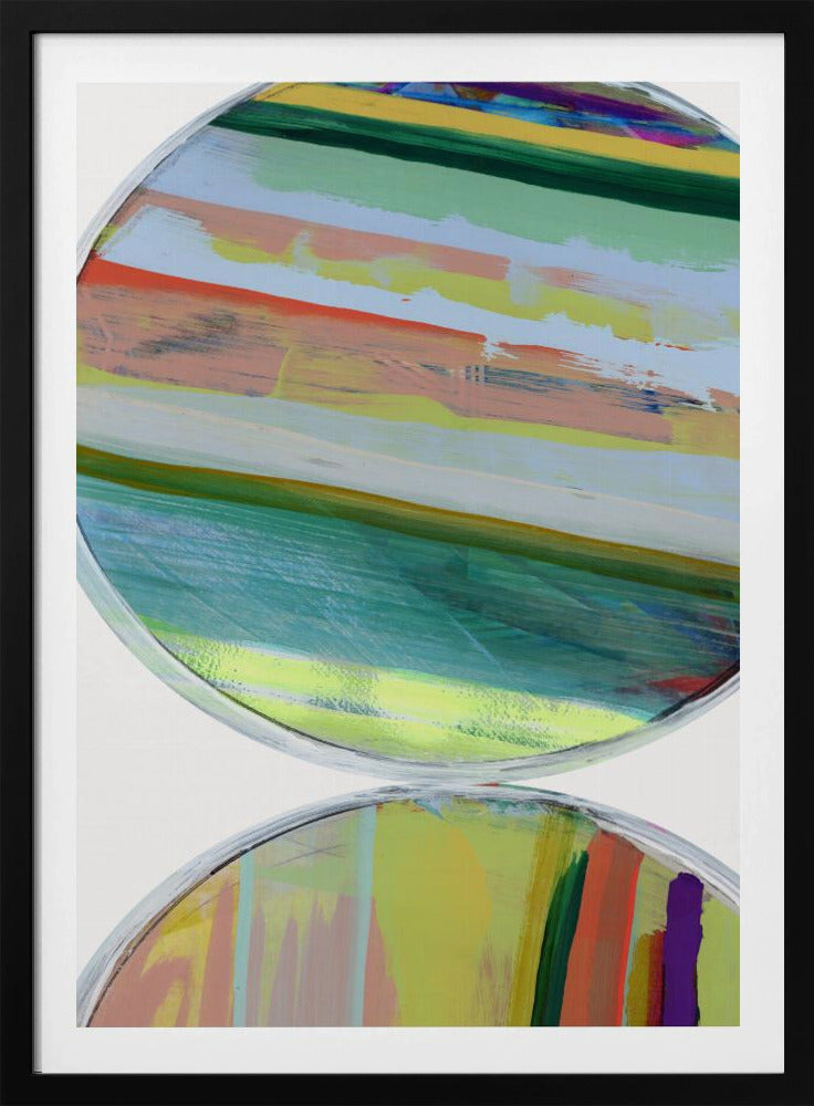 Abstract Stripes & Circles No 1 | Poster