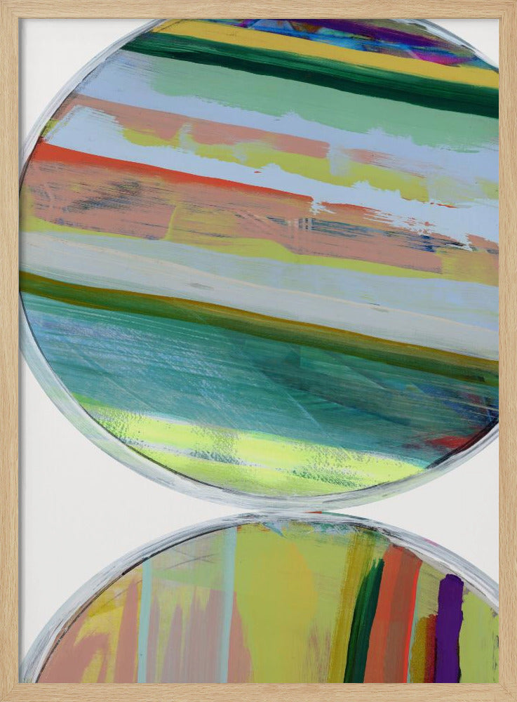 Abstract Stripes & Circles No 1 | Poster