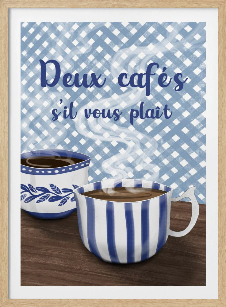 Zwei Kaffee bitte | Poster