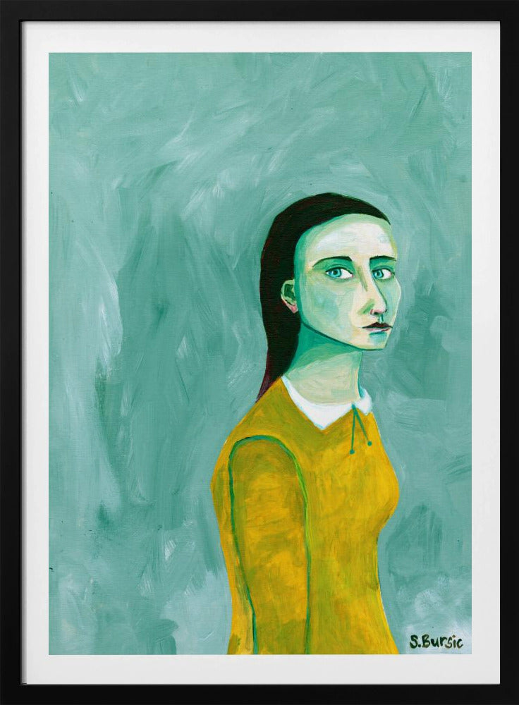 Dame im gelben Kleid | Poster