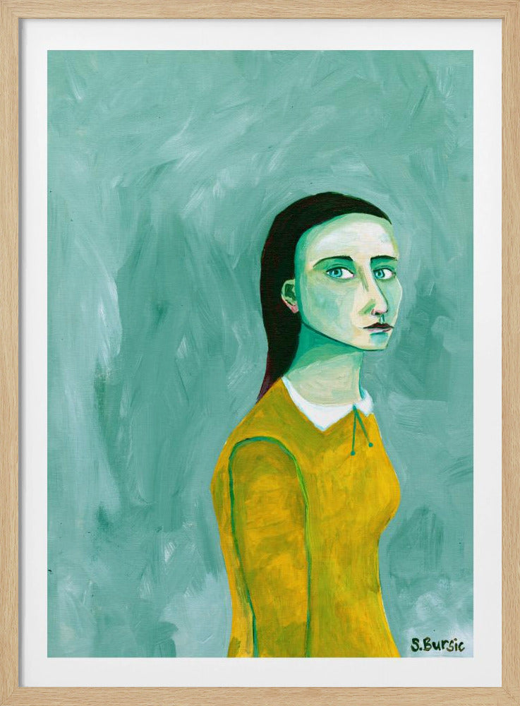 Dame im gelben Kleid | Poster