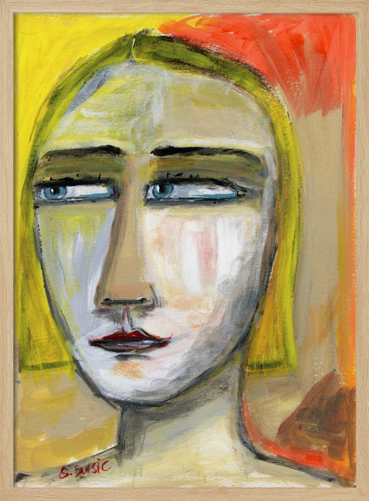 Dame mit zusammengekniffenen Augen | Poster