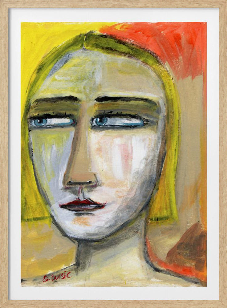 Dame mit zusammengekniffenen Augen | Poster