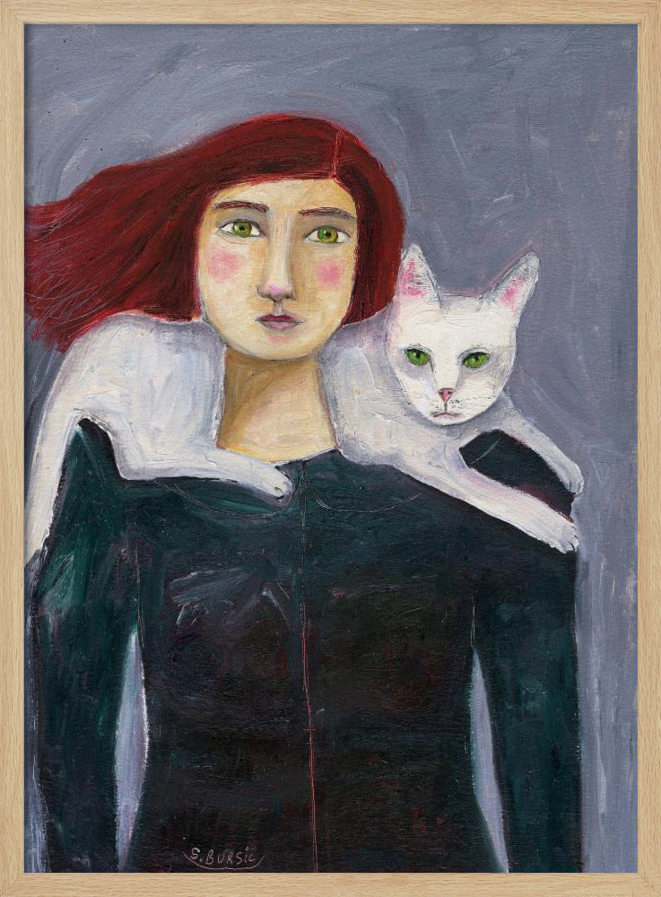 Die Dame und die weiße Katze | Poster