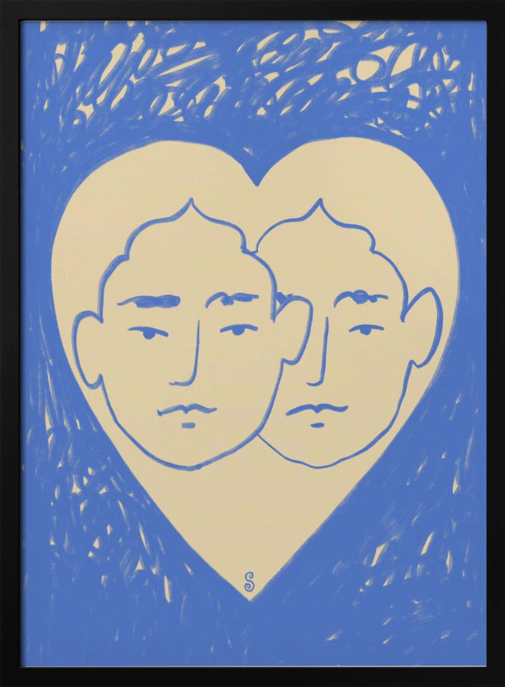 Zwei abstrakte Gesichter | Poster