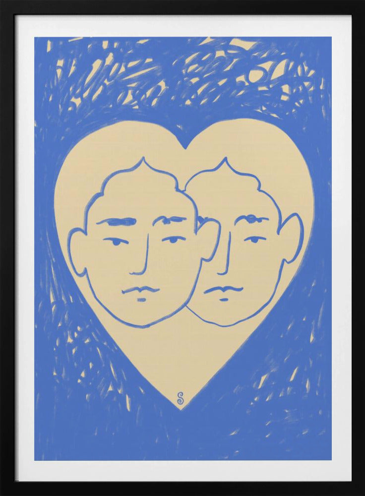 Zwei abstrakte Gesichter | Poster