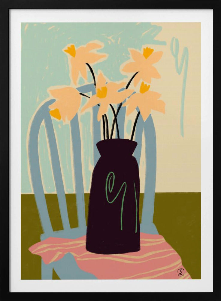 Minimalist Still Life With Flowers | Poster