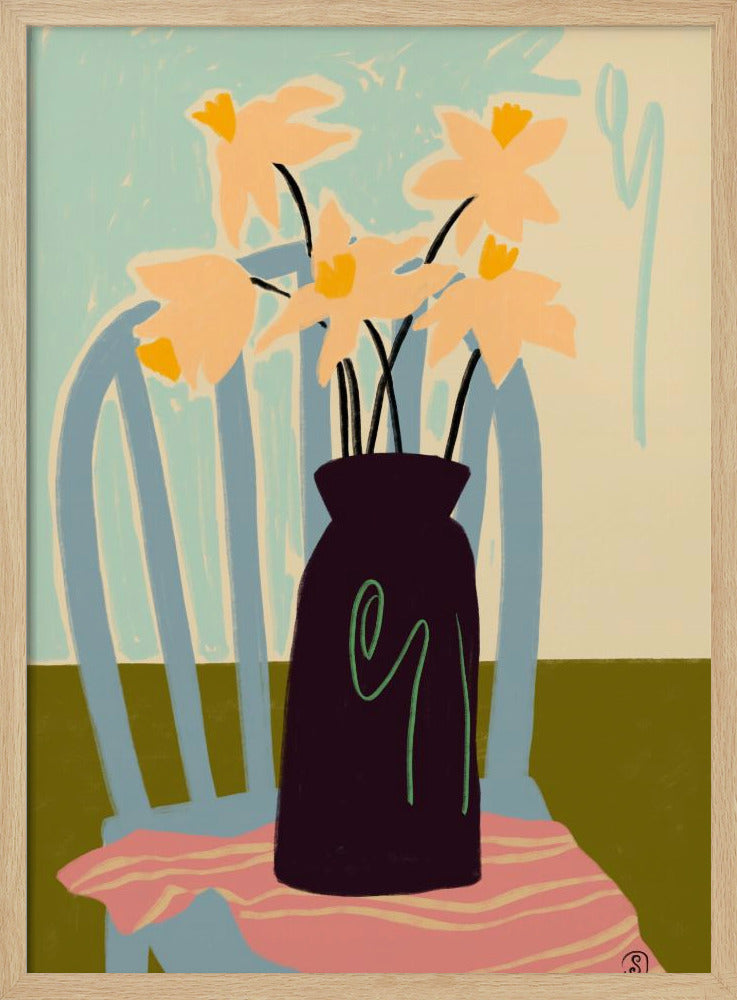Minimalist Still Life With Flowers | Poster
