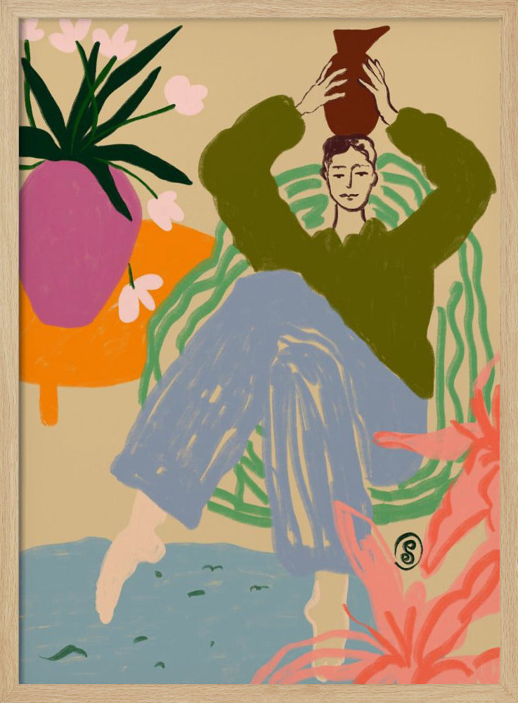 Frau mit Gefäß | Poster