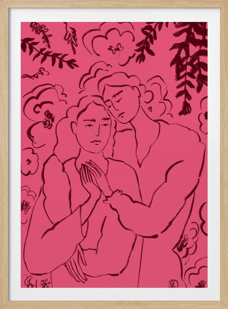 Händchenhalten Rosa | Poster