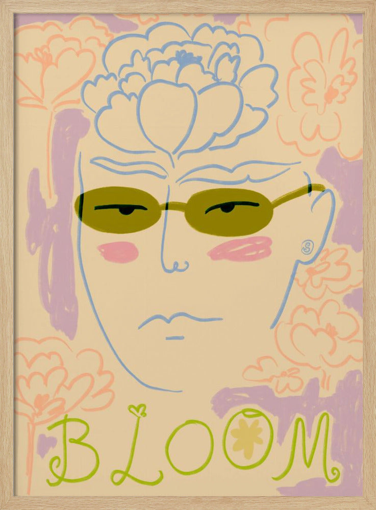 Florale Sonnenbrille | Poster