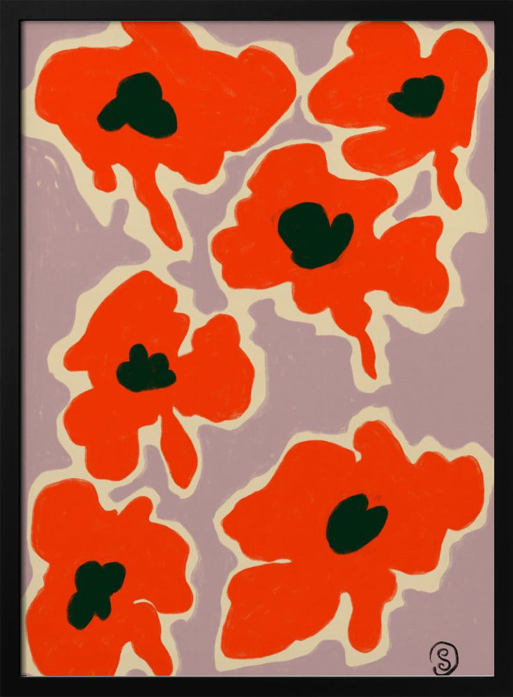 Lebendige Mohnblumen | Poster