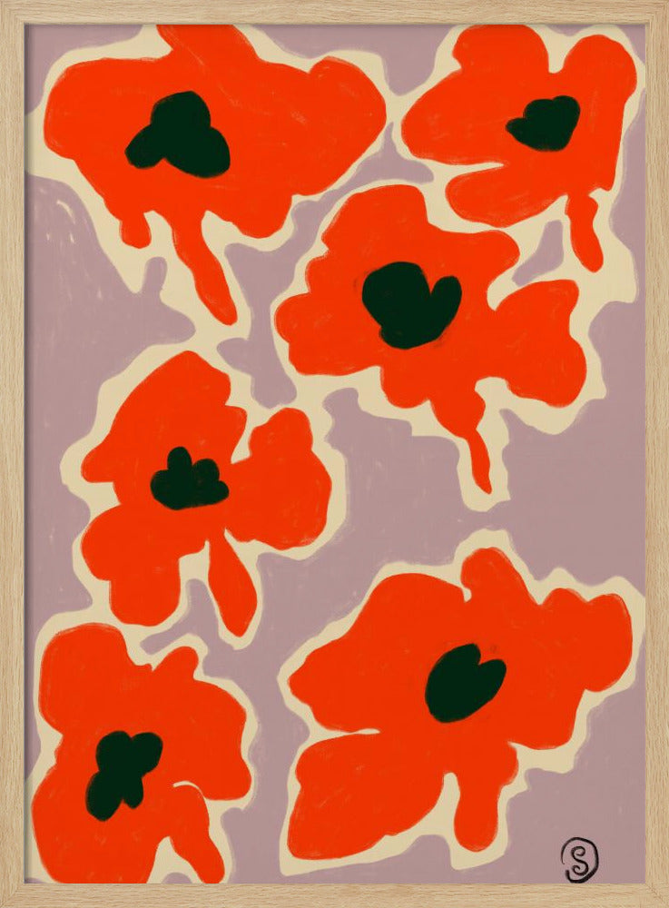 Lebendige Mohnblumen | Poster