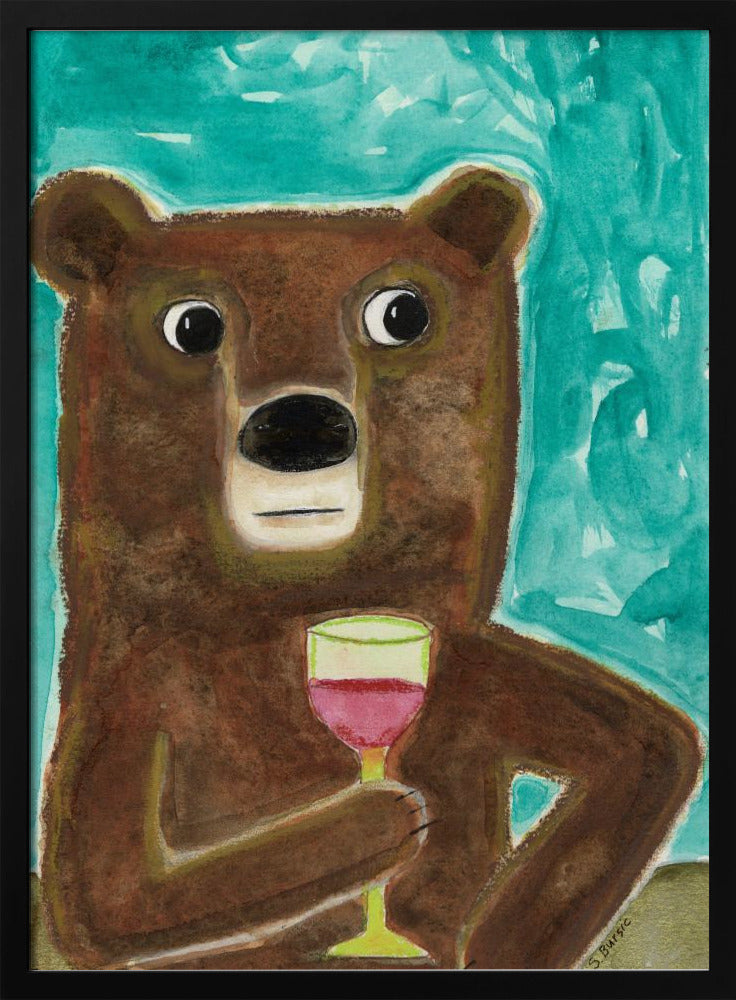 Herr Bär an der Bar | Poster