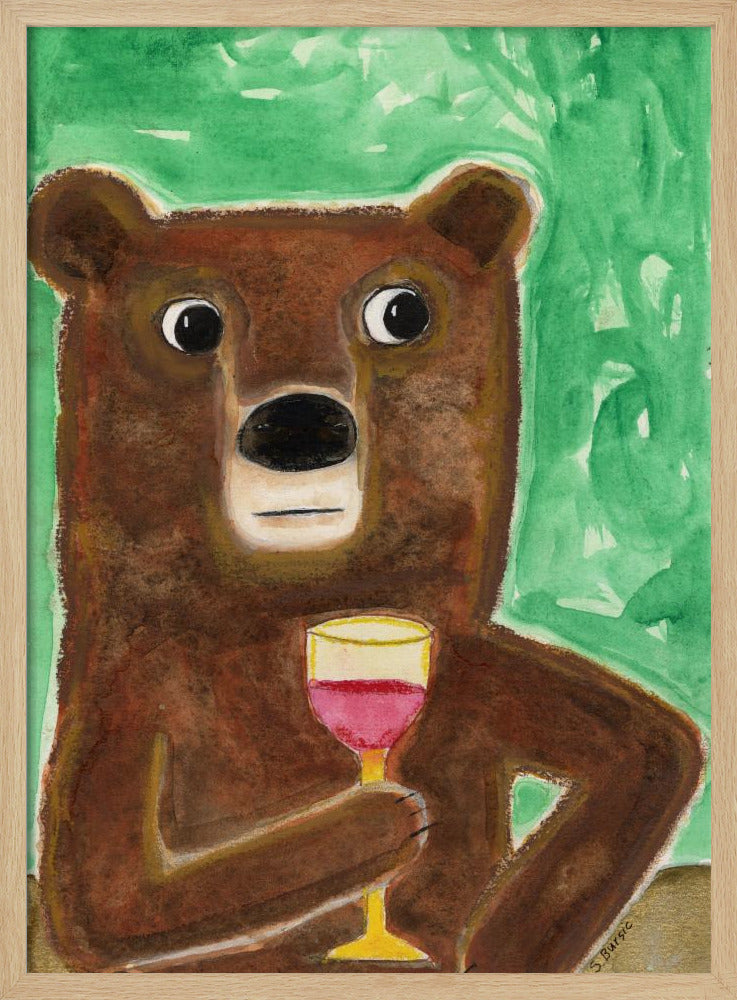Herr Bär an der Bar | Poster
