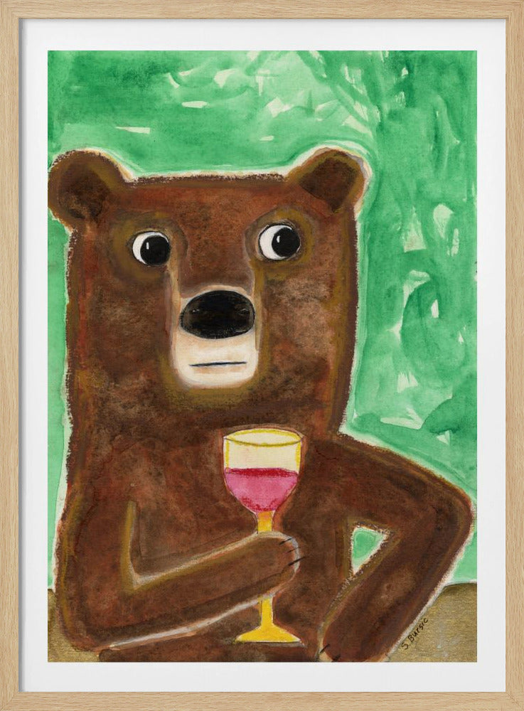 Herr Bär an der Bar | Poster