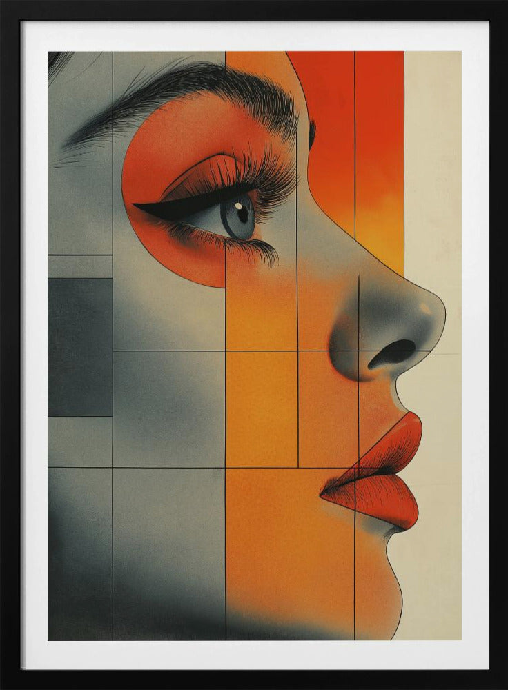 Vintage-Poster mit Frauengesicht (6) | Poster