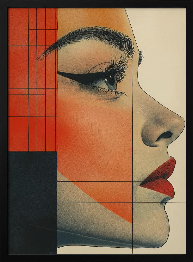 Vintage-Poster mit Frauengesicht (8) | Poster