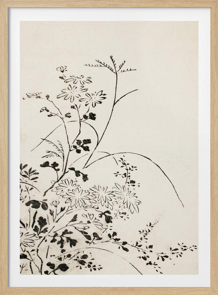 Autumn Flowers and Grasses (1762) | Poster