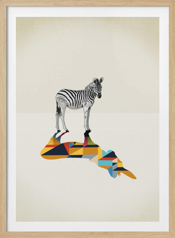 Walking Shadow, Zebra | Poster