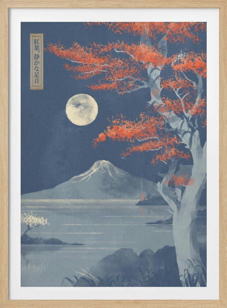 Crimson Leaves, Silent Steps | Poster