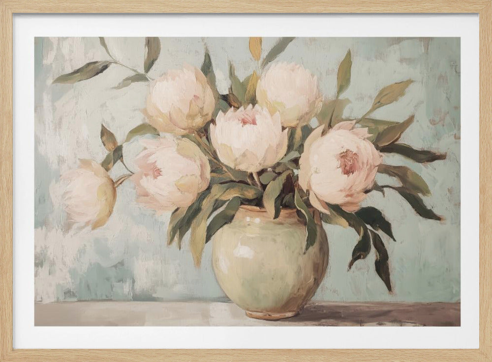 Peonies Flower Still Life | Poster
