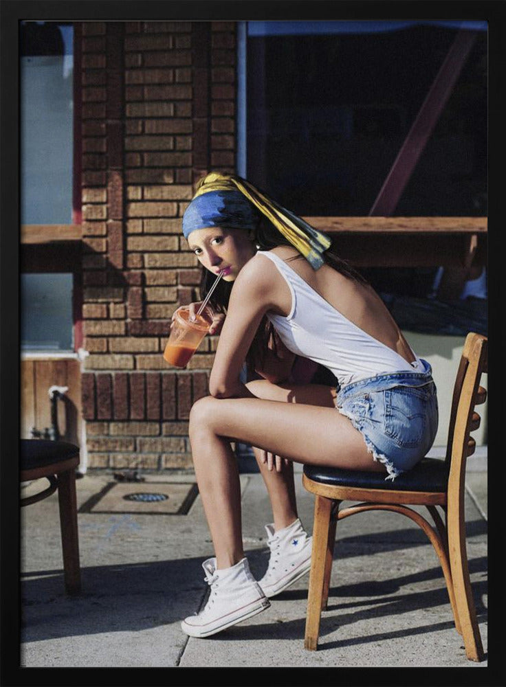 Mädchen mit Perlenohrring Chillout-Stimmung | Poster