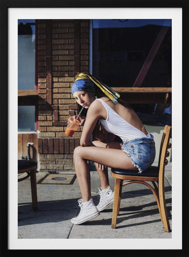 Mädchen mit Perlenohrring Chillout-Stimmung | Poster