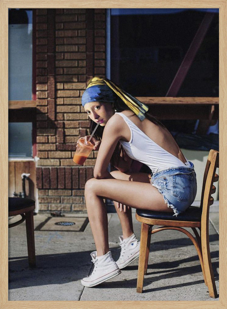 Mädchen mit Perlenohrring Chillout-Stimmung | Poster