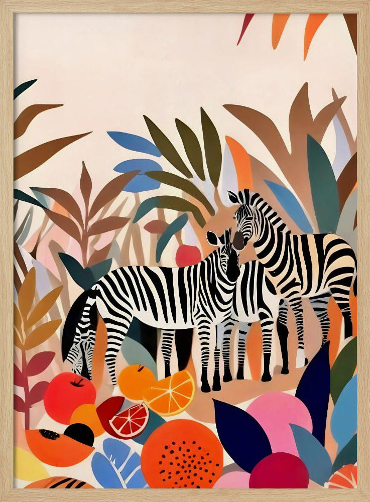 Drei Zebras | Poster