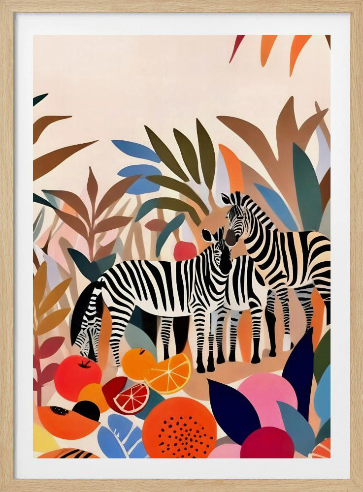 Drei Zebras | Poster